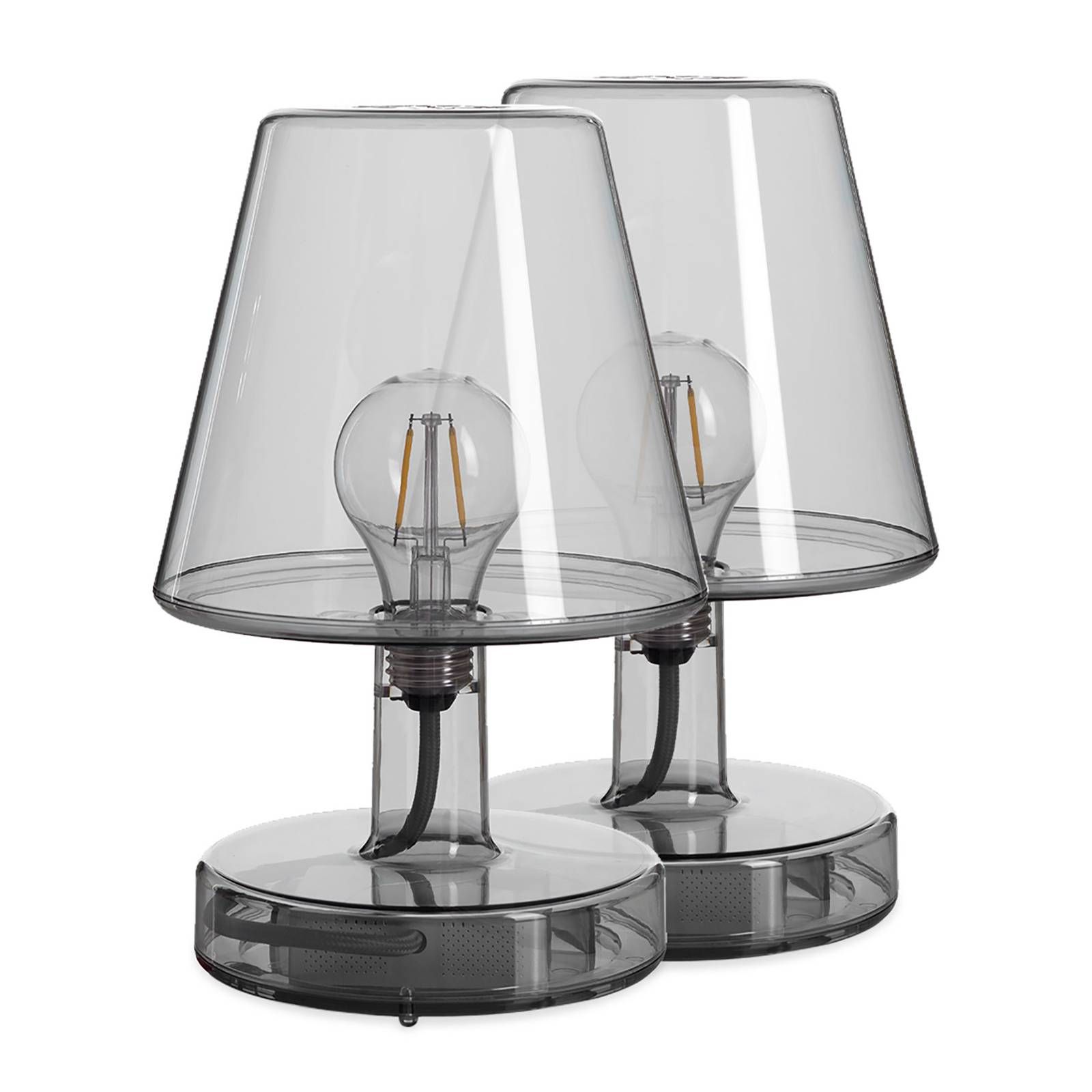 Fatboy Transloetje stolová LED lampa Duo-Pack sivá, Obývacia izba / jedáleň, polykarbonát, 1W, K: 25.5cm
