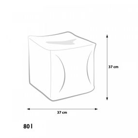 EF1035 Ecopuf Taburetka - CUBE - S ekokoža E11 - Tmavo modrá