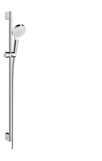 Hansgrohe Crometta - Sprchová súprava 100, sprchová tyč 900 mm, biela/chróm 26537400