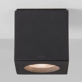 Astro Kos Square II stropné svietidlo, čierne, Kúpeľňa, hliník, GU10, 6W, P: 8.5 cm, L: 8.5 cm, K: 9cm
