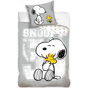 Carbotex · Bavlnené posteľné obliečky Snoopy a Woodstock - 100% bavlna - 70 x 90 cm + 140 x 200 cm