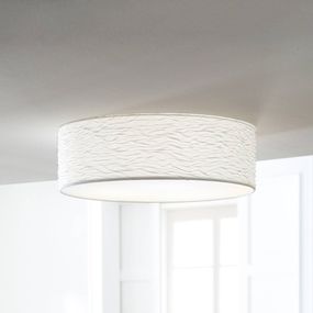 Holtkötter Vita 3 – biele stropné svietidlo 60 cm, Obývacia izba / jedáleň, textil, plast, E27, 60W, K: 18cm