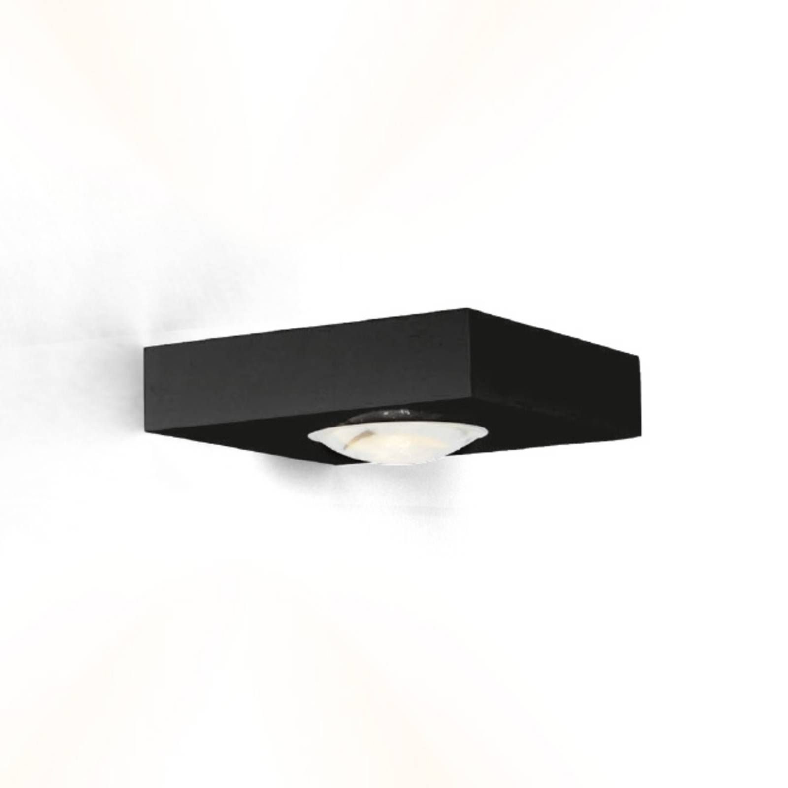 Wever & Ducré Lighting WEVER DUCRÉ Leens 2.0 nástenné LED čierne, Obývacia izba / jedáleň, hliník, 2W, L: 13 cm, K: 3cm