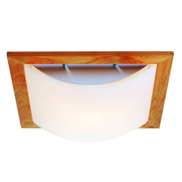 Domus Stella – stropné svietidlo s drevom a lunopalom, Chodba, drevo, hliník, tienidlo na lampu z lunopalu, E27, 100W, P: 31 cm, L: 33 cm
