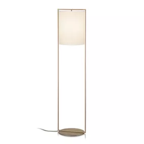 Knapstein Stojaca lampa Alva, efekt bronz biela stmievateľná, Obývacia izba / jedáleň, kov, chinc, E27, 40W, K: 149cm