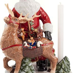 Villeroy & Boch Christmas Toys Memory svietnik Santa so sobom, 30 cm 14-8602-6549