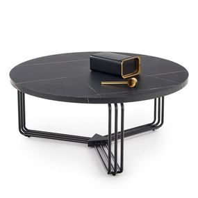 Halmar ANTICA konferenčný stolík doska - čierny mramor, konštrukcia - čierna