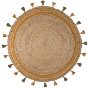 Flair Rugs koberce Kusový koberec Lunar Ochre kruh – na von aj na doma - 150x150 (priemer) kruh cm