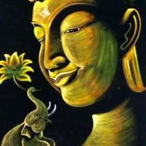 Obraz BUDHA - ručná maľba 70 x 100