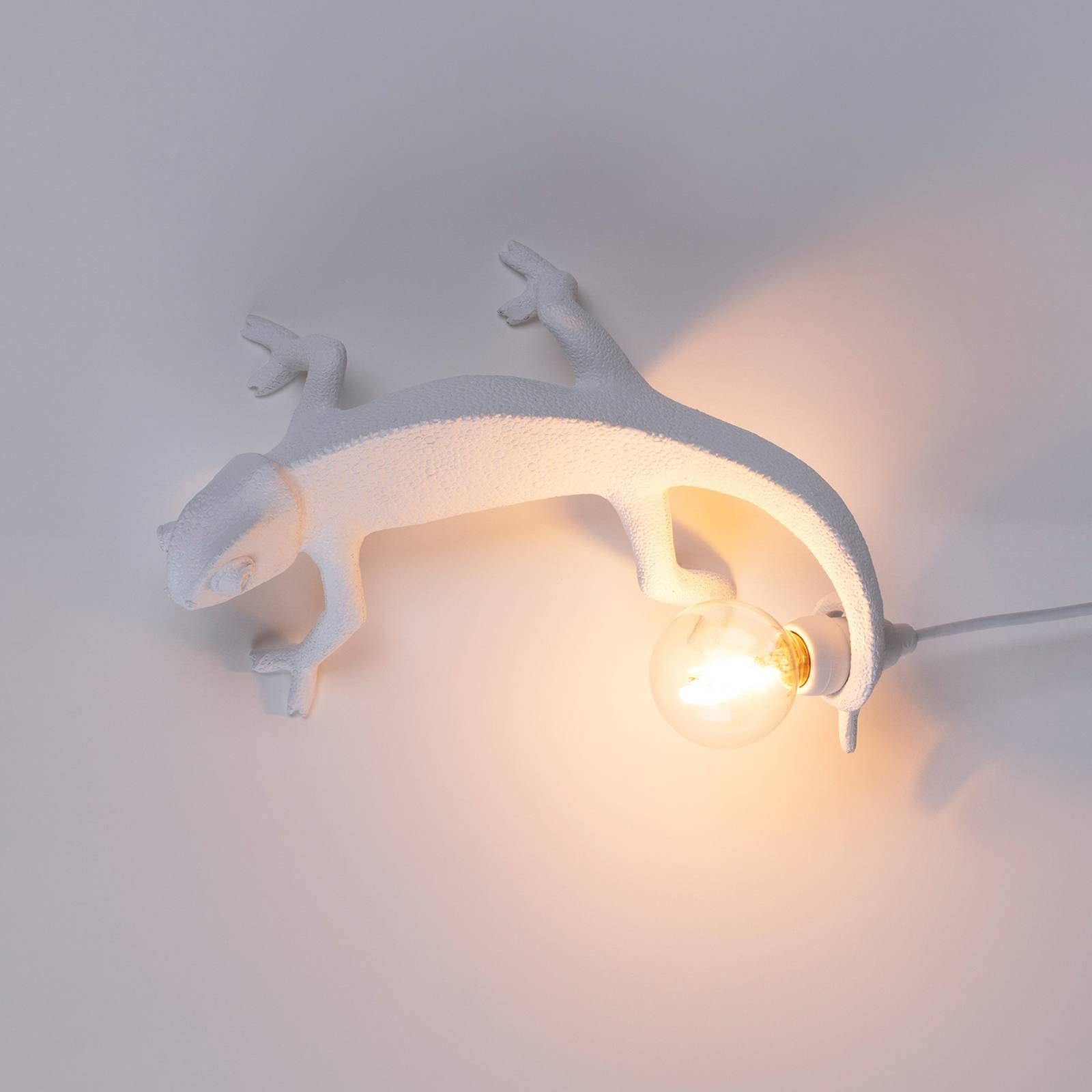 SELETTI Nástenné LED svetlo Chameleon Lamp Going Up, USB, Obývacia izba / jedáleň, syntetická živica, E14, 2W, L: 17 cm, K: 14cm