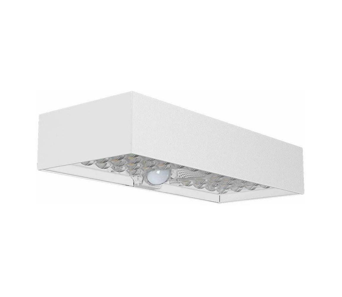 LED Solárne nástenné svietidlo so senzorom LED/6W/3,7V IP65 4000K biela