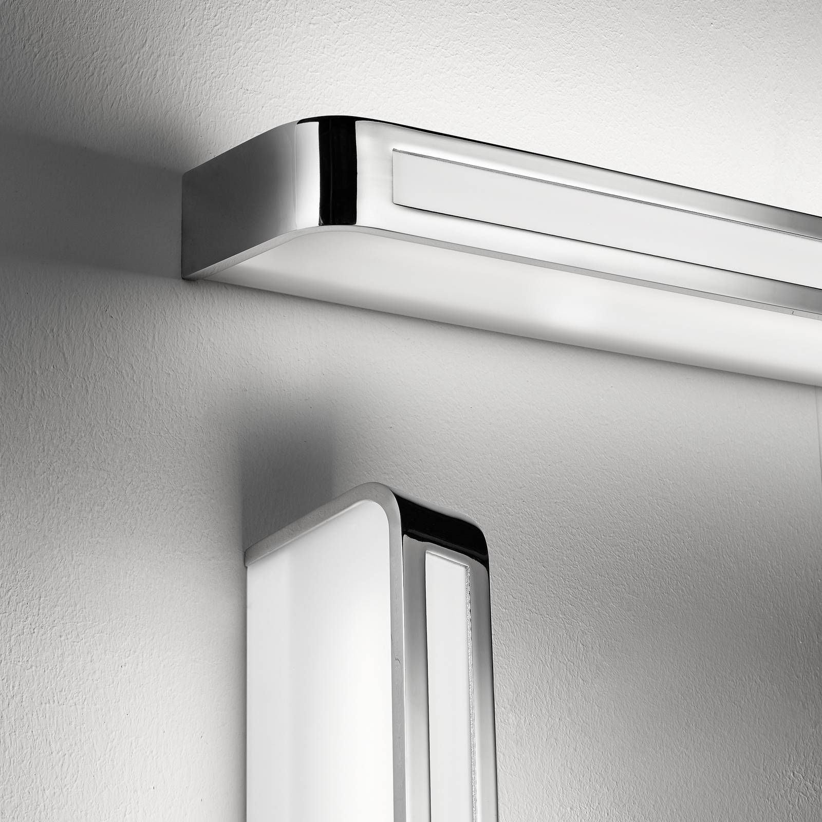 Pujol Iluminación Nástenné LED svietidlo Arcos IP20 60 cm chróm, Kúpeľňa, hliník, metakrylát, 25W, K: 4.5cm