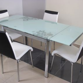 Rozkladací jedálenský stôl GT-017 biely