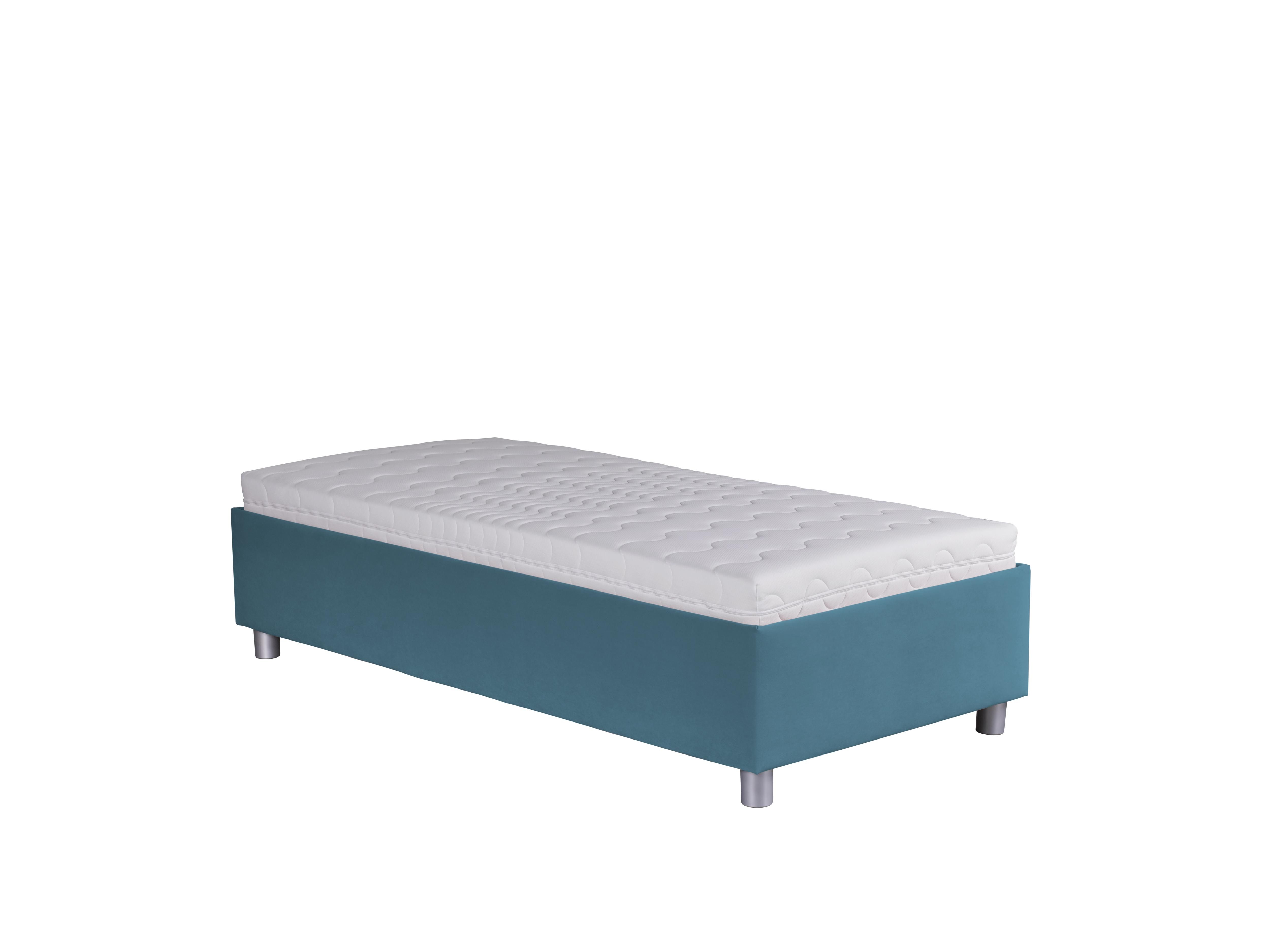 Jednolôžková posteľ 90 cm Blanár Neptun (modrá) (s roštom a matracom Nelly)
