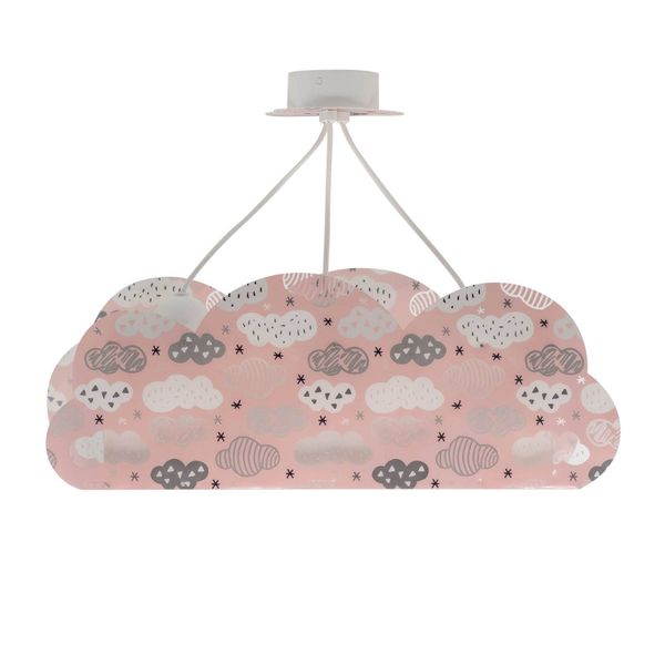 Dalber Cloud Pink svietidlo v tvare oblaku, ružová, Detská izba, plast, E27, 15W, P: 54 cm, L: 13.5 cm, K: 21cm