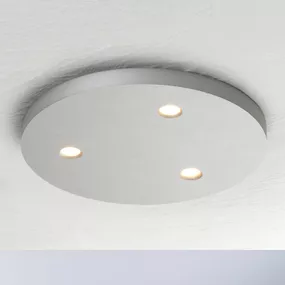 BOPP Bopp Close stropné LED, 3-pl., okrúhle hliník, Obývacia izba / jedáleň, hliník, 7W, K: 1.5cm