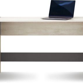 Písací stôl mateo - dub/biela/šedá
