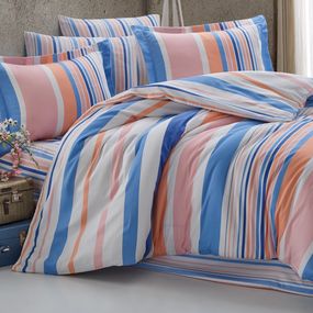 Brotex bavlnené obliečky 240x220/2x70x90 cm Mart Blue-pink