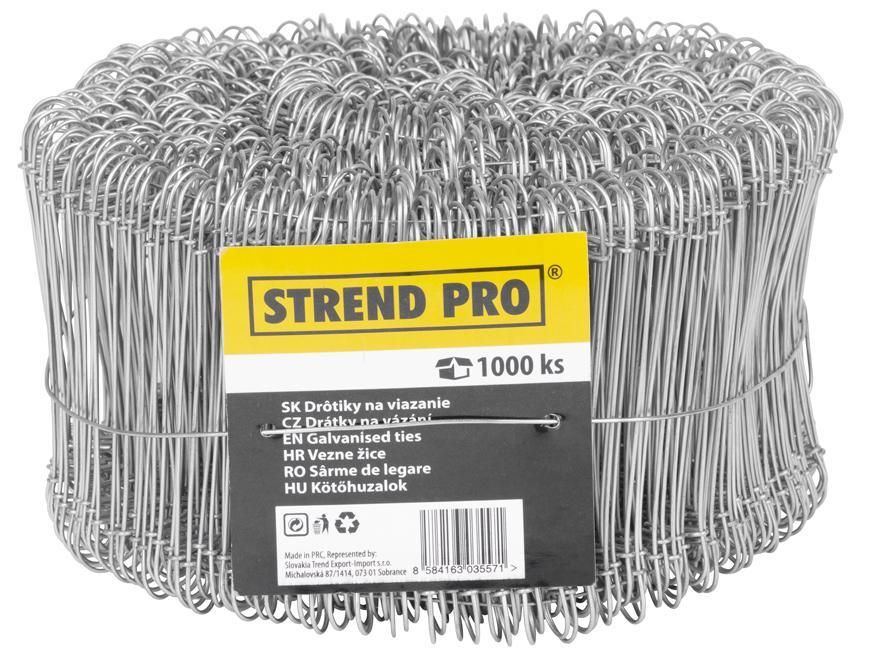 Drôt Strend Pro WGT10, 1.1x140 mm, na viazanie železa, 1000 ks, Zn