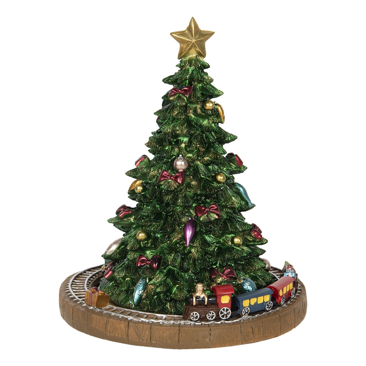 Hracie vianočný stromček s vláčikom - Ø 15 * 18 cm