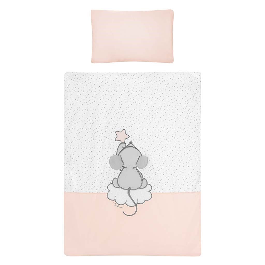 2-dielne posteľné obliečky Belisima Cute Mouse 100/135 ružové