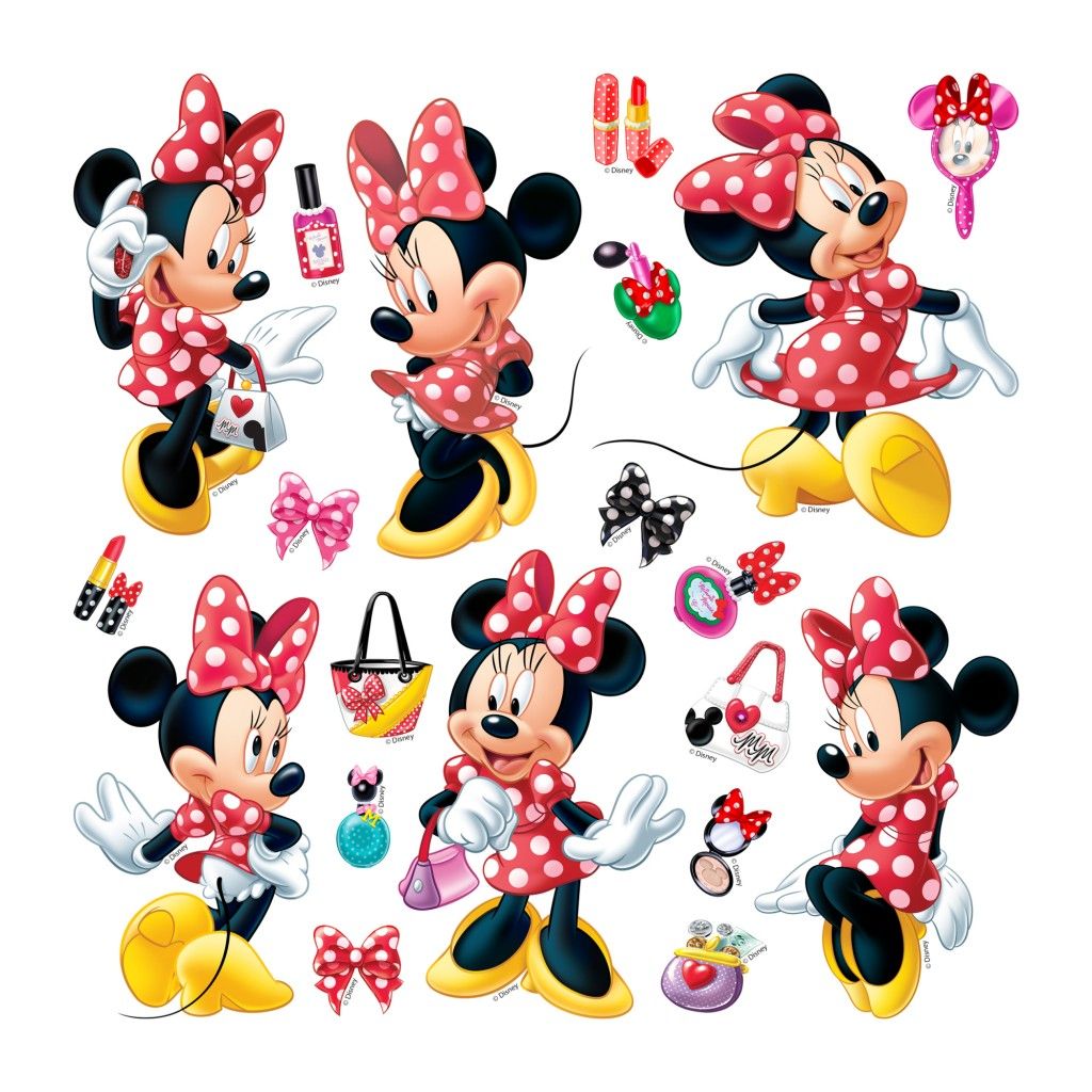 DK S 3813 AG Design samolepiace dekorácia - samolepka na stenu Disney - Minnie, veľkosť 30 x 30 cm