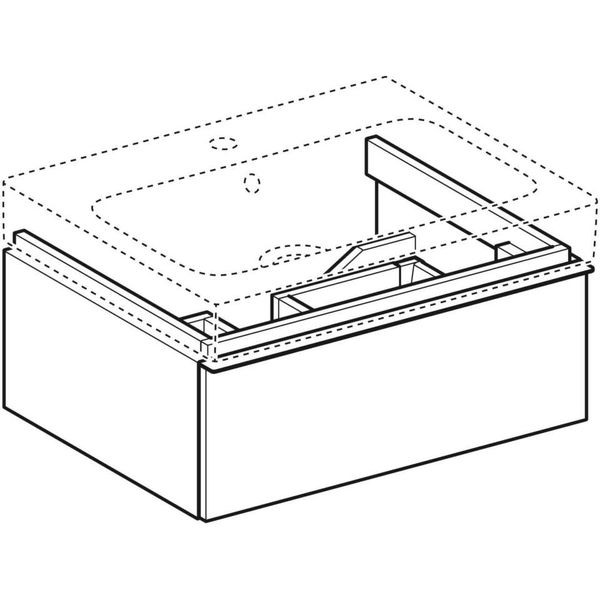 Geberit iCon - Skrinka pod umývadlo, 595x240x477 mm, biela lesklá 840260000