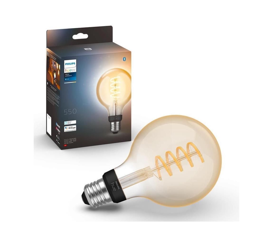 LED Stmievateľná žiarovka Philips Hue WHITE AMBIANCE G93 E27/7W/230V 2200-4500K
