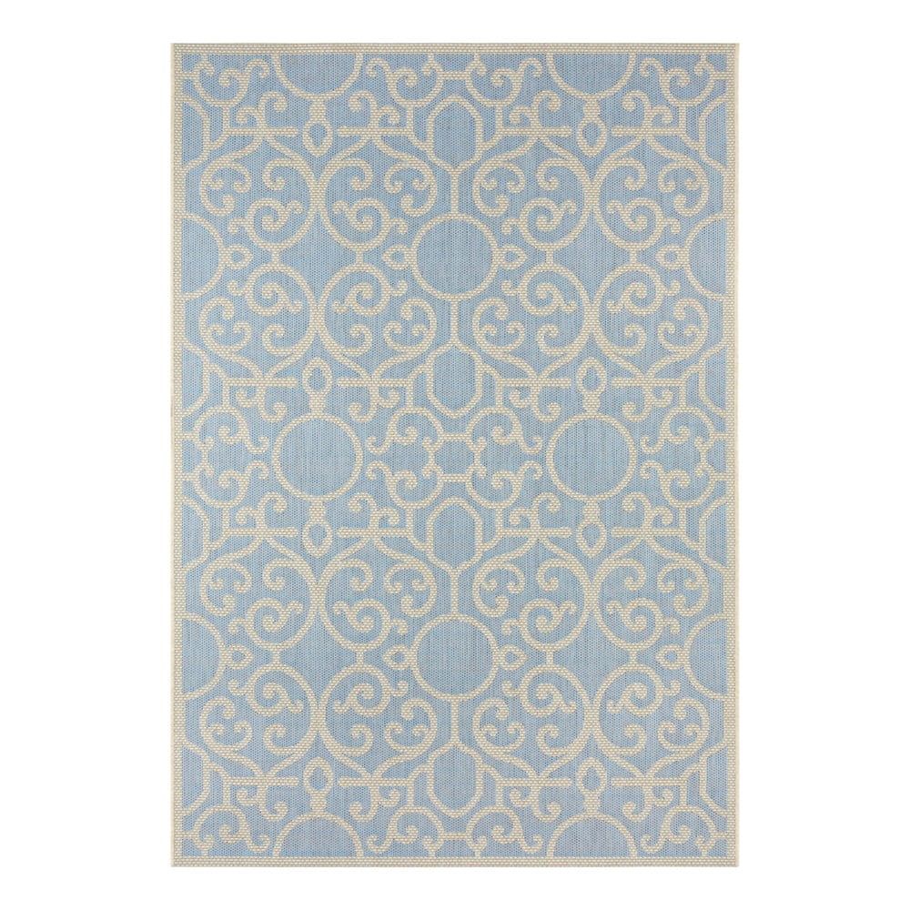Modro-béžový vonkajší koberec NORTHRUGS Nebo, 140 x 200 cm
