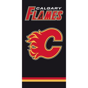 OSUŠKA NHL CALGARY FLAMES BLACK  70x140 cm