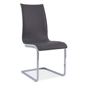 Jedálenská stolička H-133 (ekokoža sivá + biela)