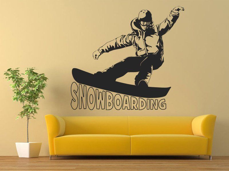 Samolepka na zeď Snowboardista 0965