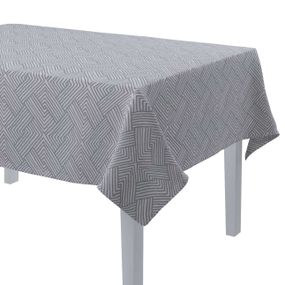 Dekoria Obrus na stôl obdĺžnikový, geometrické sivé vzory, 130 × 250 cm, Sunny, 143-45