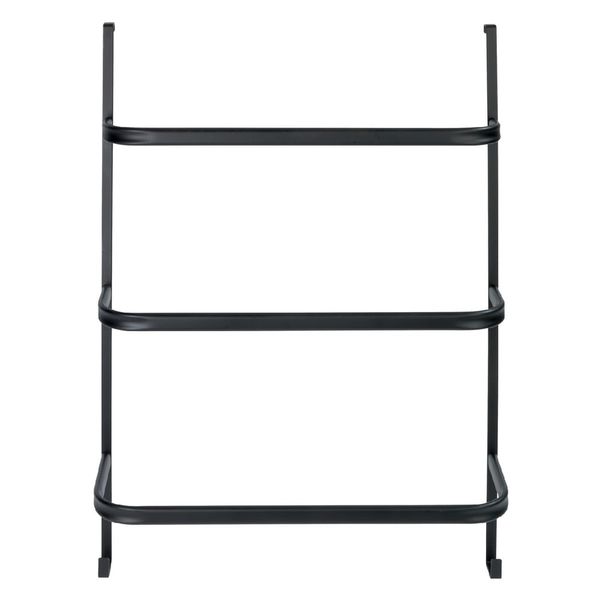 Čierny samodržiaci vešiak na uteráky Wenko Towel Holder Black, 21 × 54 cm