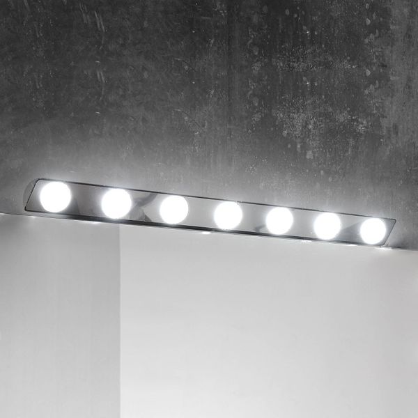 Ebir Zrkadlové LED svietidlo Hollywood, 85 cm 7-pl., Kúpeľňa, polykarbonát, 18.9W, P: 85 cm, K: 6.1cm