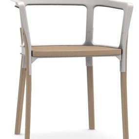 MAGIS - Stolička STEELWOOD CHAIR - buková / biela