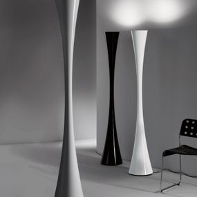 Martinelli Luce Bionica stojaca LED 180 cm čierna, Obývacia izba / jedáleň, živica, metakrylát, 25W, K: 180cm