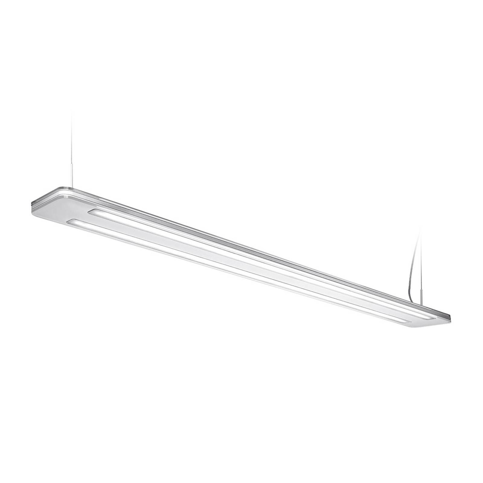 LTS Závesné LED svietidlo Trentino II, 156 W, biele, Pracovňa / Kancelária, akryl, hliník, 156W, P: 130 cm, L: 16 cm, K: 2.7cm