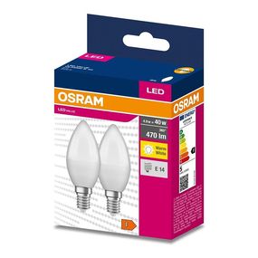 SADA 2x LED Žiarovka B35 E14/4,9W/230V 3000K - Osram