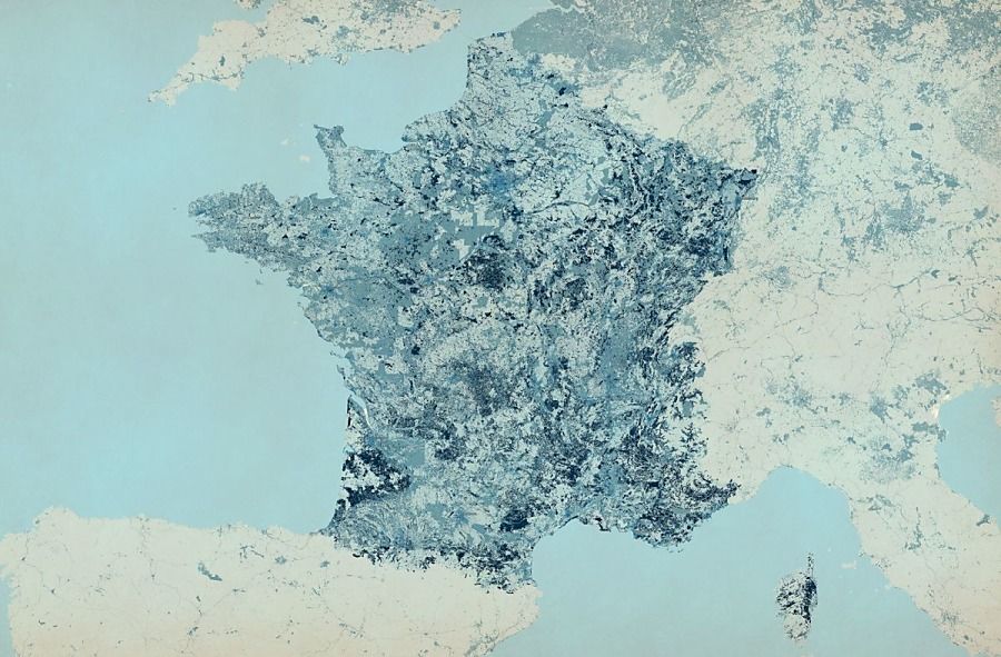 Francúzsko - farebná tapeta mapa FS3343