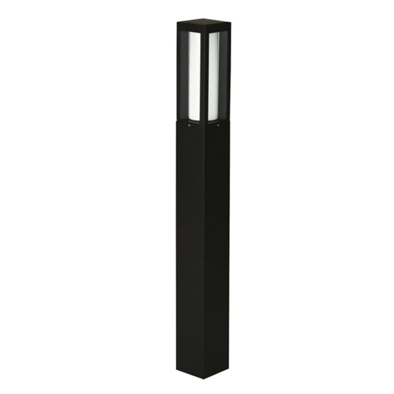 Albert Leuchten Chodníkové svietidlo 285, čierne, hliníková zliatina, sklo, E27, 20W, K: 90cm