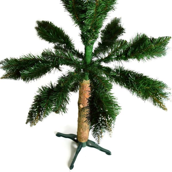 Vianočný stromček na pni Christee 7 220 cm - zelená / biela