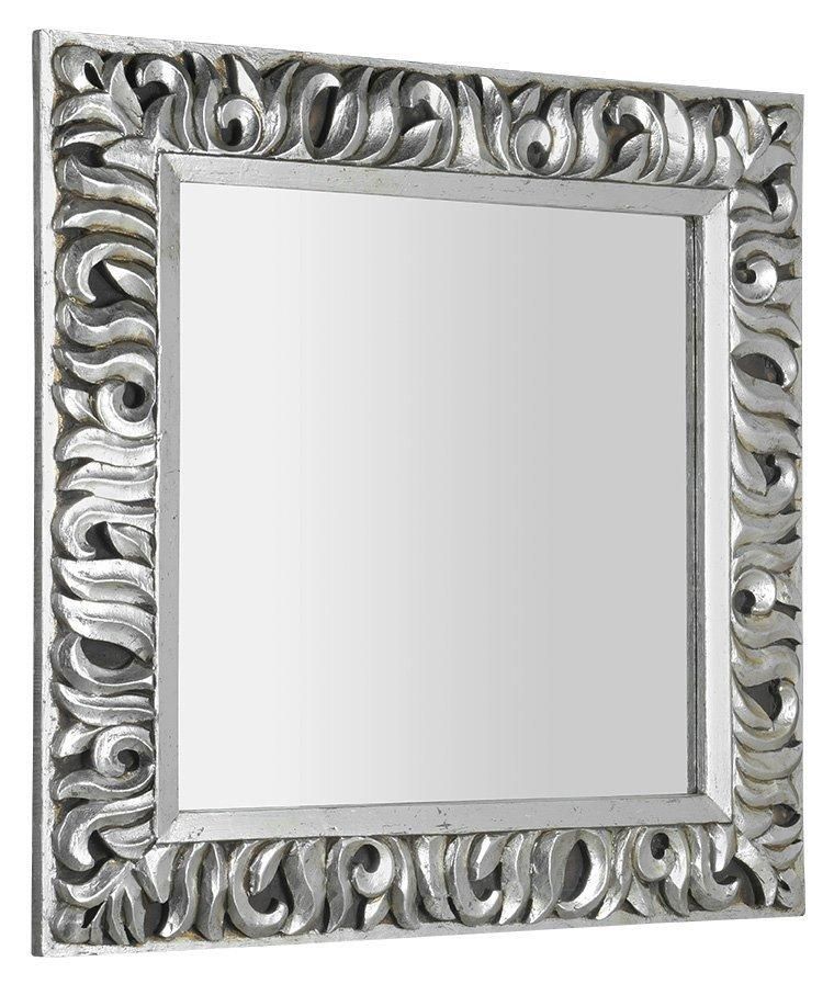 SAPHO - ZEEGRAS zrkadlo v ráme, 90x90cm, strieborná Antique IN401