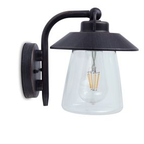 Lutec 5264201213 vonkajšia nástenná lampa Cate 1x60W | E27 | IP44 - matná patina