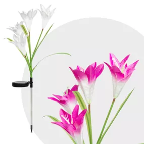 Zapichovací solárny kvet - RGB LED - 75 cm - ks / balenie