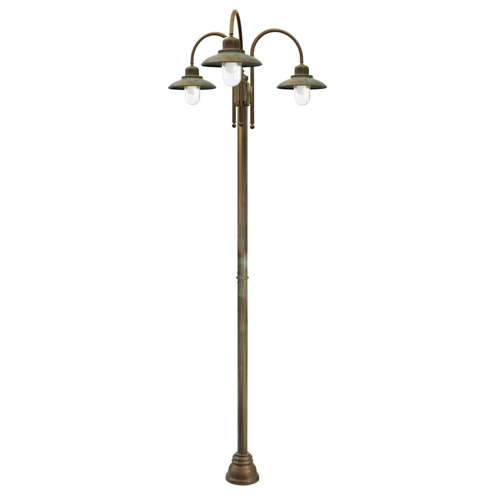 Moretti Luce Svietnik Casale 270 cm 3-plameňový, antikizovaná mosadz, E27, 75W, L: 110.8 cm, K: 270cm