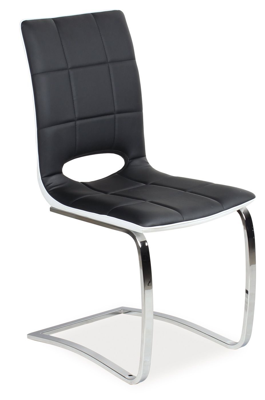Jedálenská stolička H-431 (ekokoža čierna + biela)