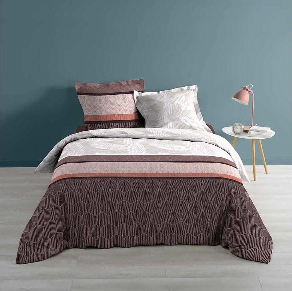 DomTextilu Kvalitná posteľná obliečka v hnedej farbe 220 x 200 cm 20876
