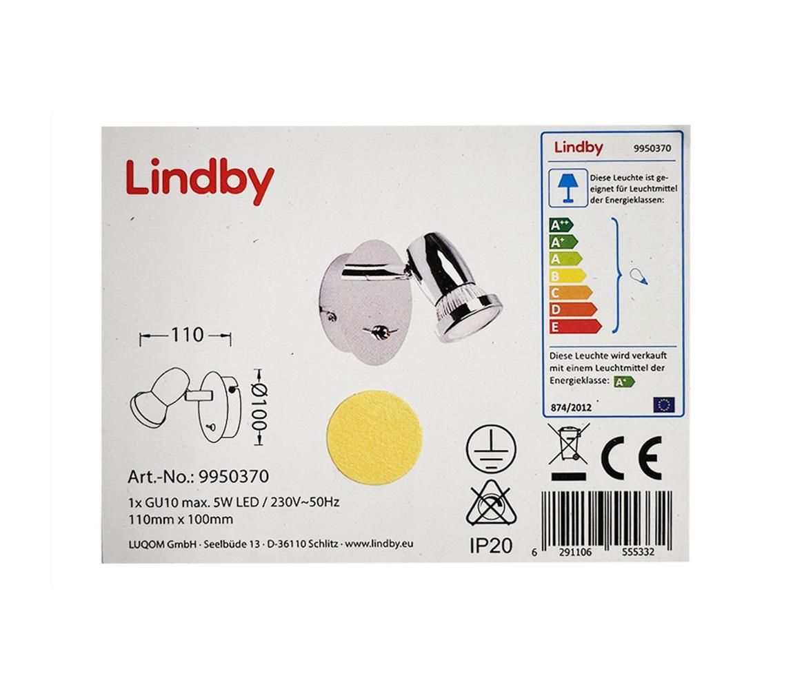 Lindby - LED Nástenné bodové svietidlo ARMINIUS 1xGU10/5W/230V