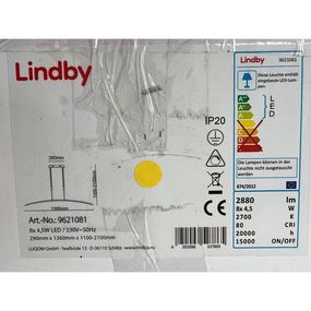 Lindby - LED Luster na lanku MANON 8xLED/4,5W/230V